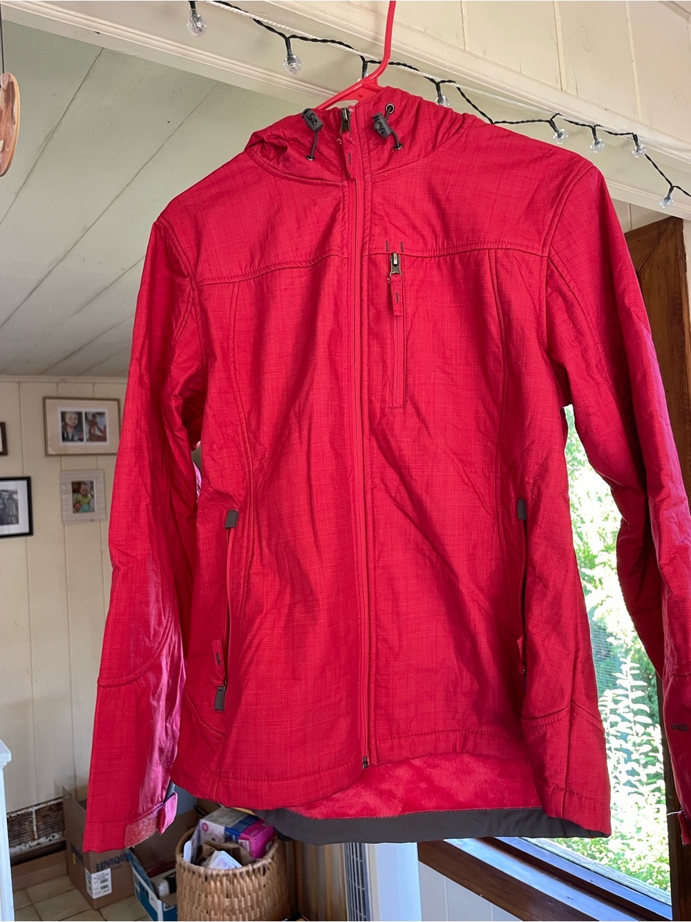 Bright pink softshell jacket by Free Country